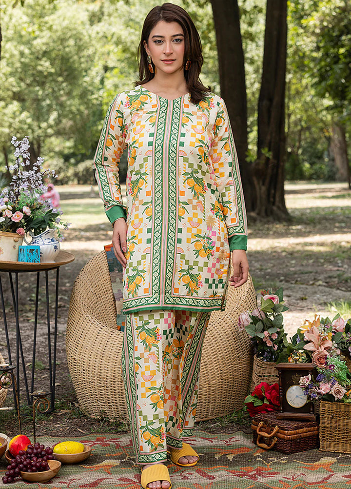 Zuri Pret Printed Lawn 2 Piece Suit Romaisa ZS-43 Butter Yellow