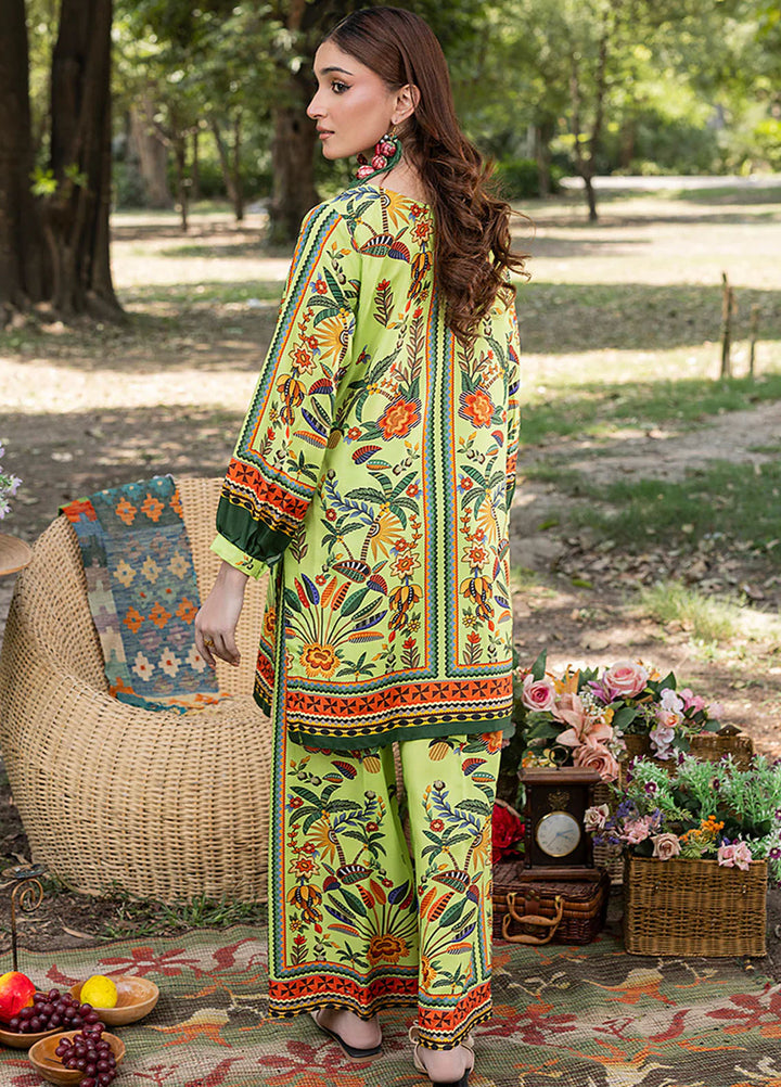 Zuri Pret Printed Lawn 2 Piece Suit Ruhi ZS-37 Lime Green