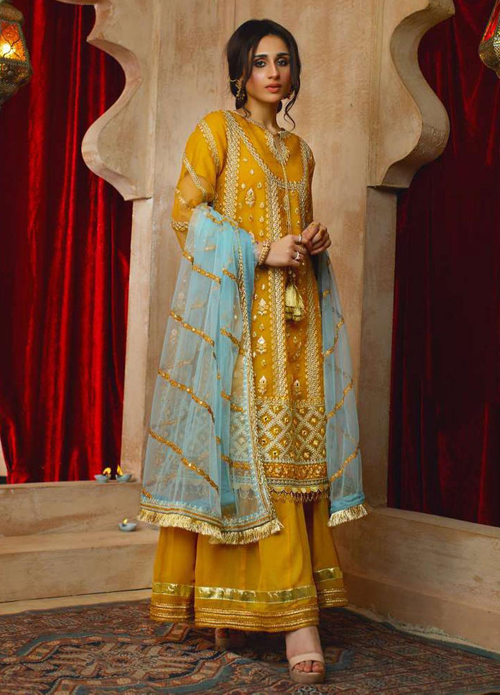 Zurr Haseen By AB Textiles Embroidered Zari Suits Unstitched 3 Piece AB21ZH 01 Aqeeq - Luxury Collection