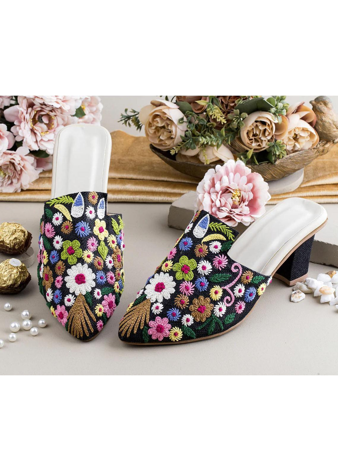 Zuruj Luxury Style Heel Mules ZJ23H HM-38-J
