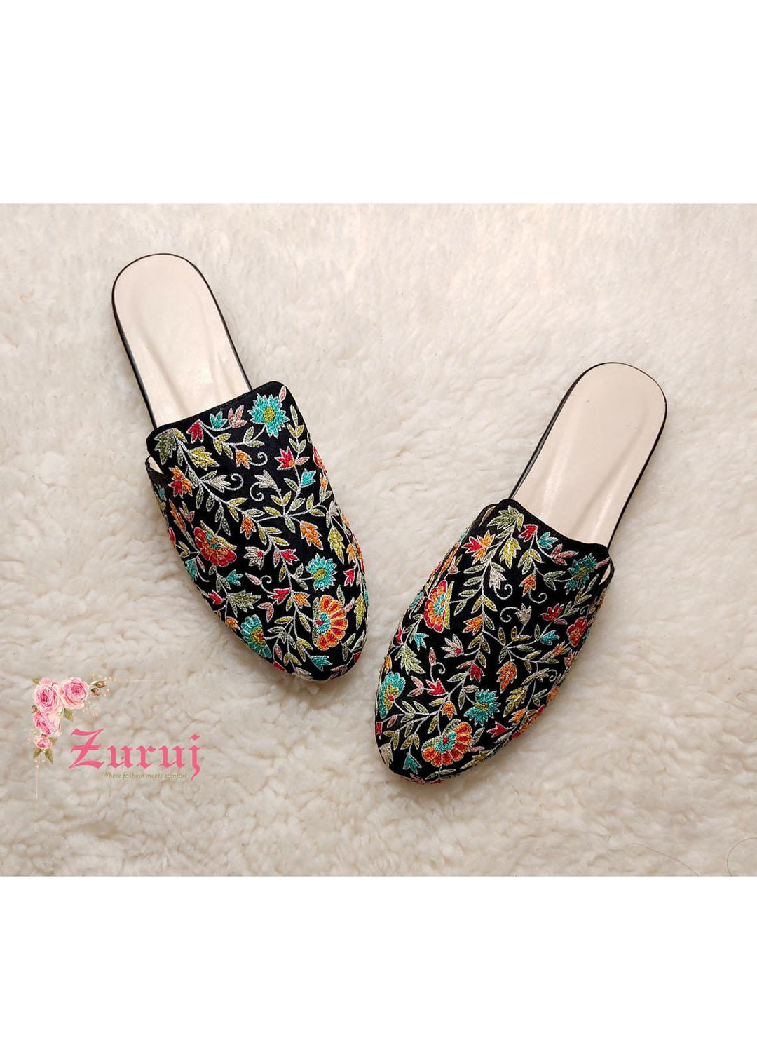 Zuruj Festive Style Mules ML-116-B