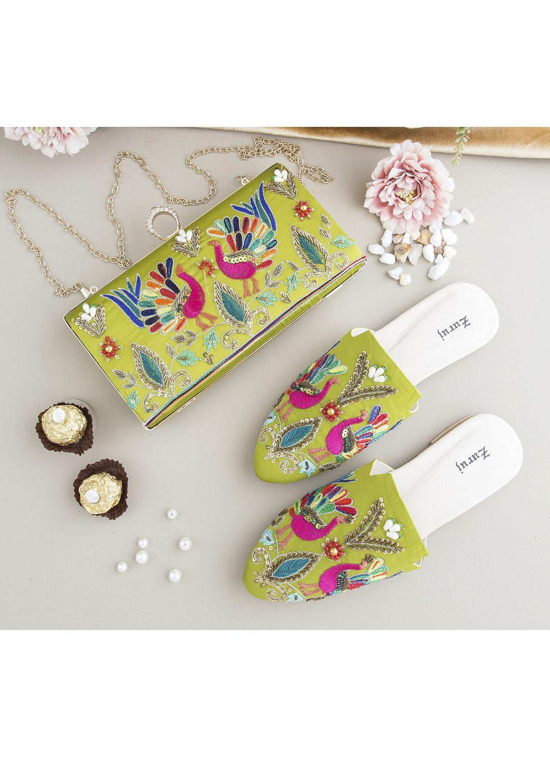 Zuruj Festive Style   Mules x Clutch ZJ23MC MC-40-DHANI