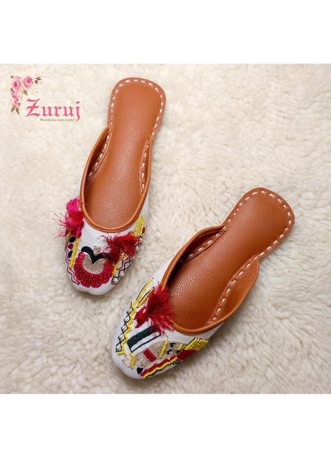 Zuruj Festive Style Backless Khussay JU-208