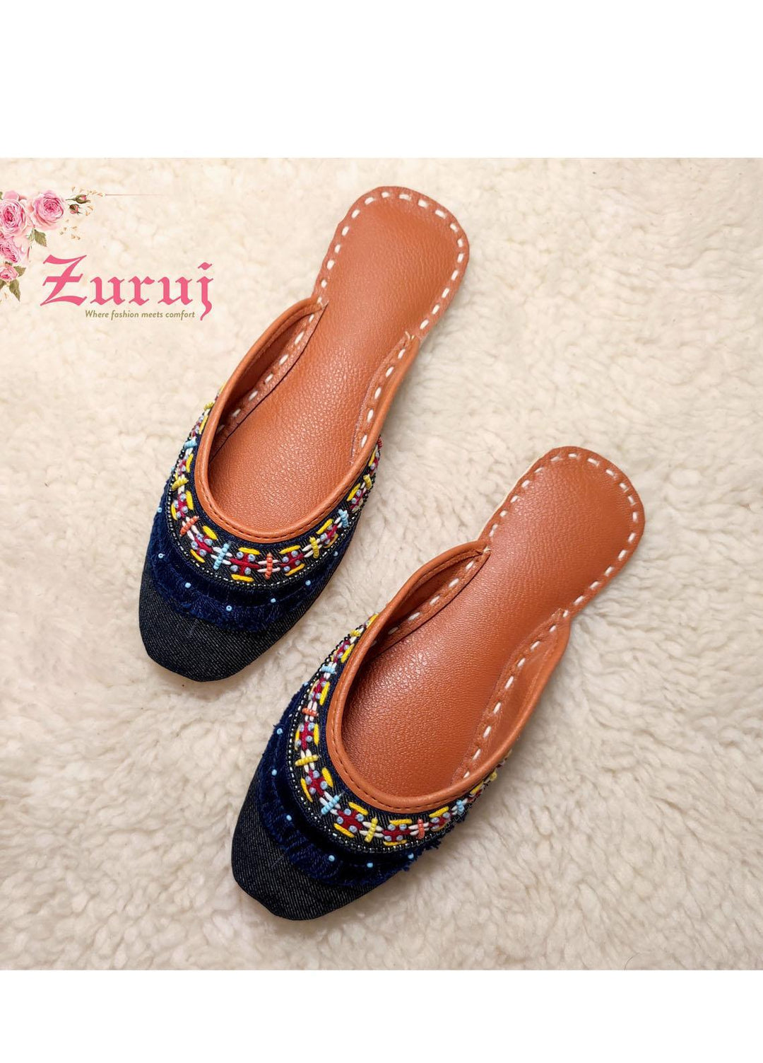 Zuruj Festive Style Backless Khussay JU-170