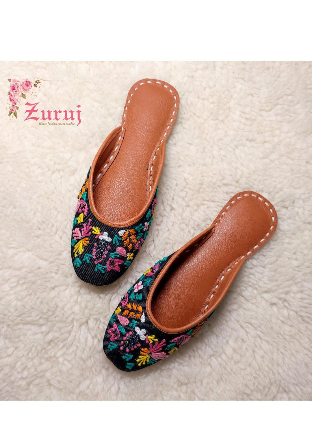 Zuruj Festive Style Backless Khussay JU-158