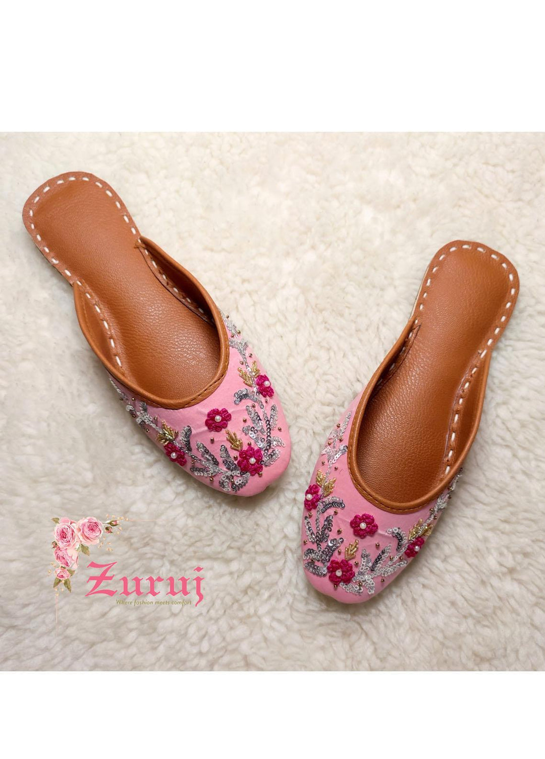 Zuruj Festive Style Backless Khussay JU-130