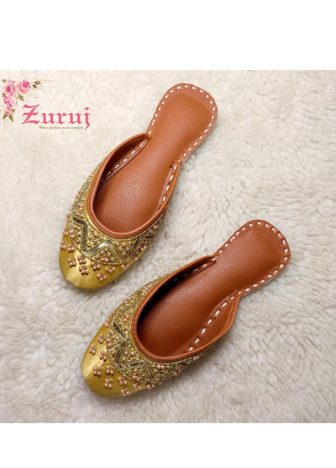 Zuruj Festive Style Backless Khussay JU-119