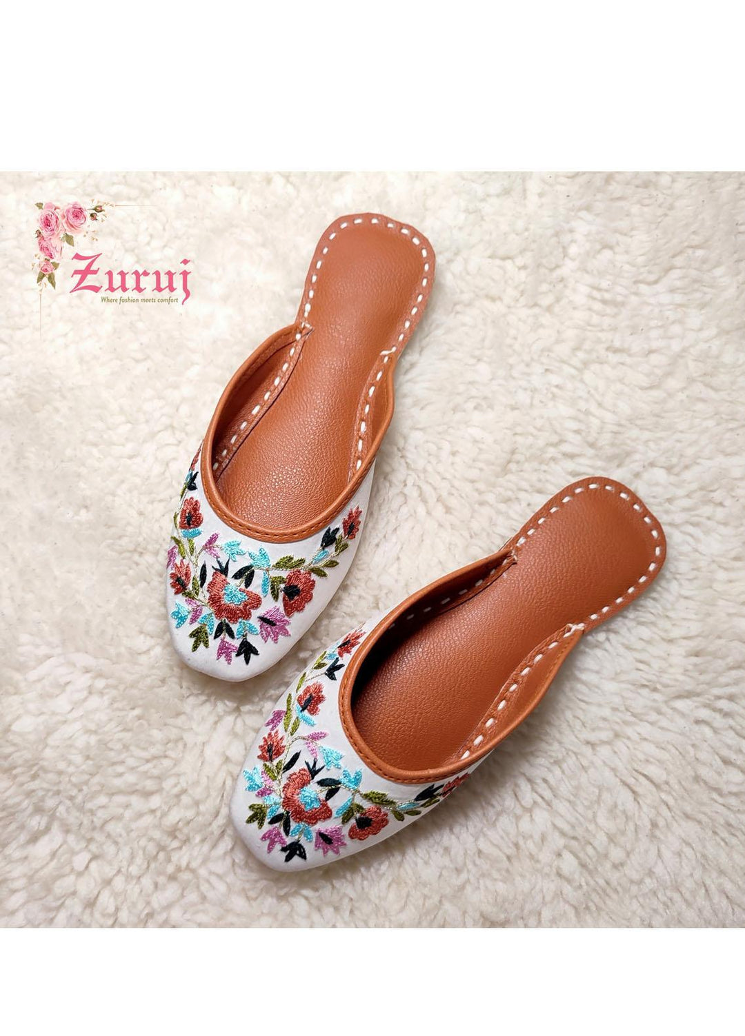 Zuruj Festive Style Backless Khussay JU-116