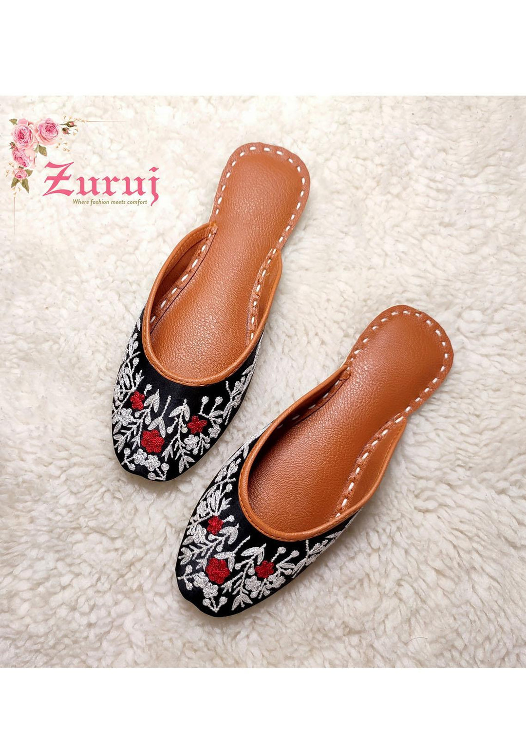 Zuruj Festive Style Backless Khussay JU-112