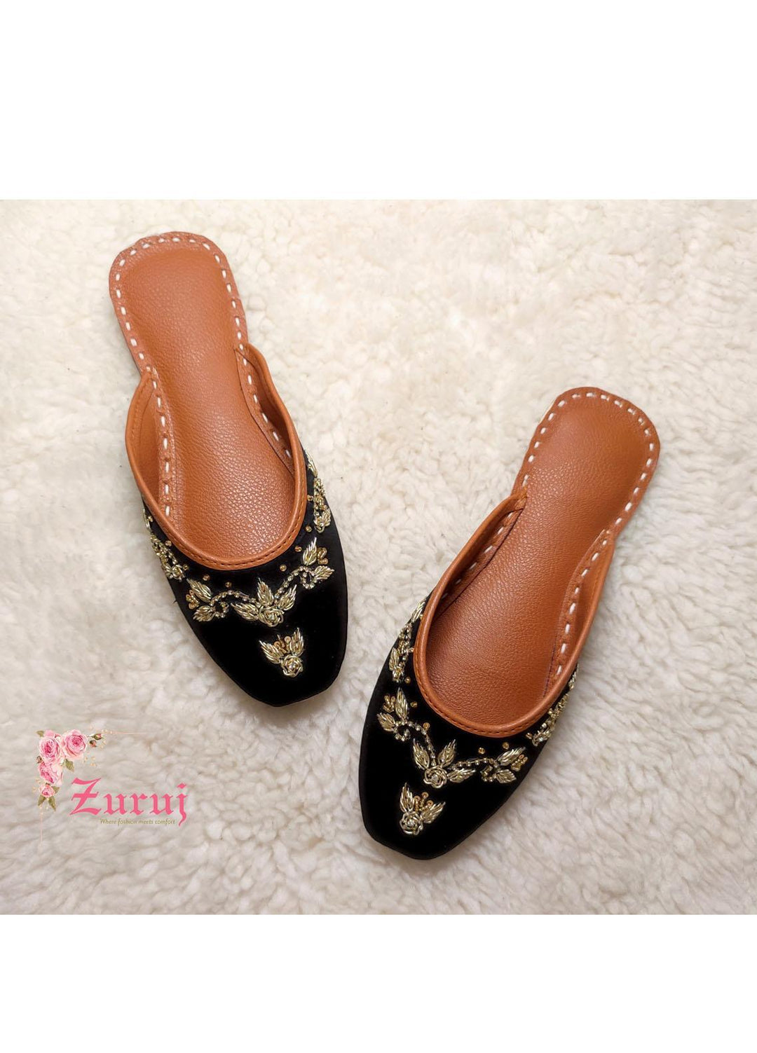 Zuruj Festive Style Backless Khussay JU-110