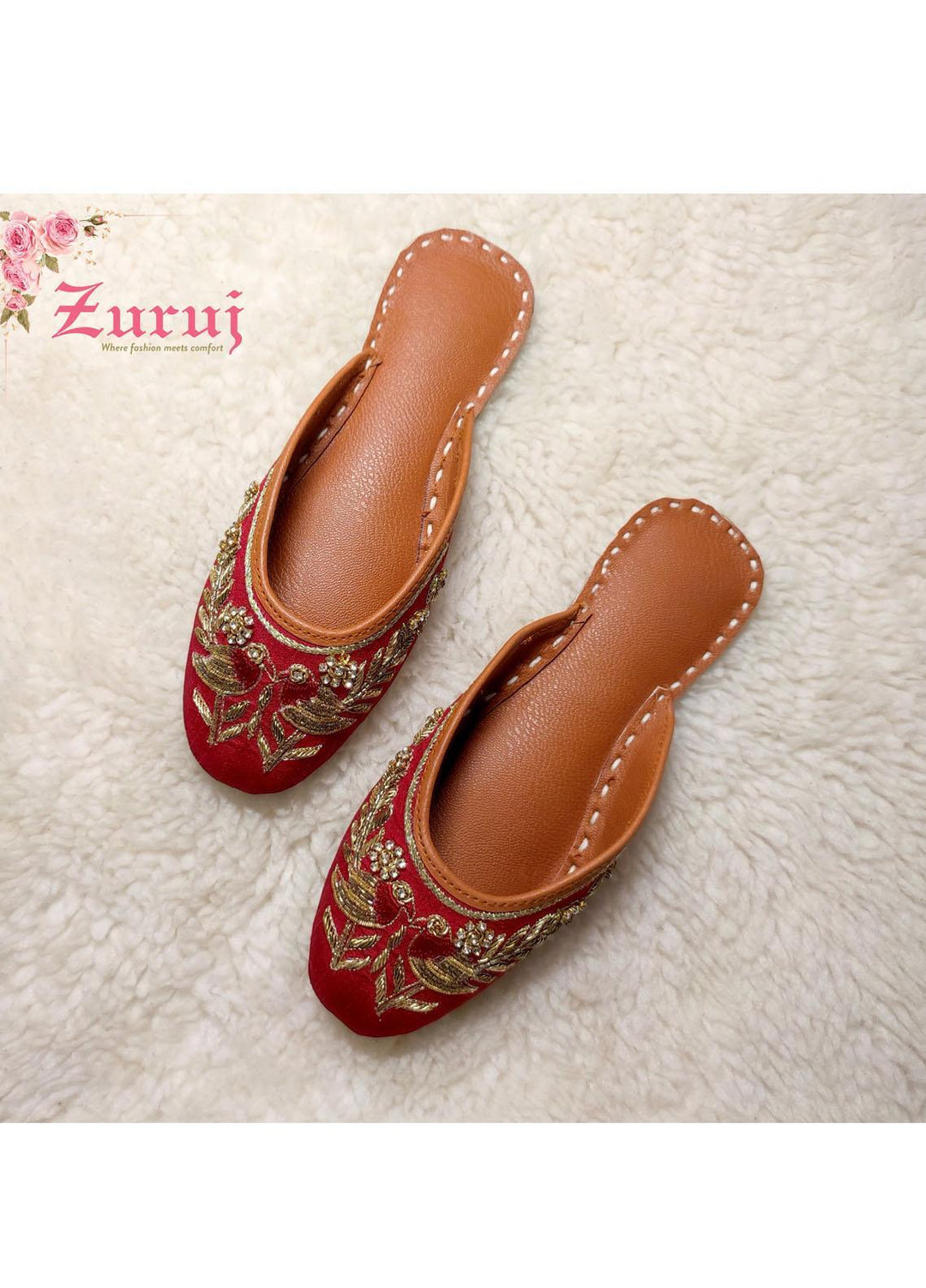 Zuruj Festive Style Backless Khussay JU-70