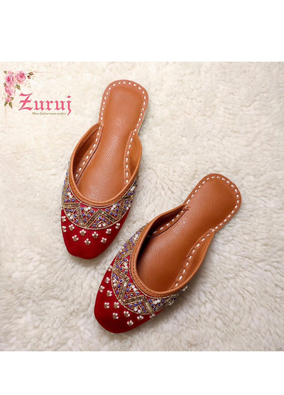 Zuruj Festive Style Backless Khussay JU-23