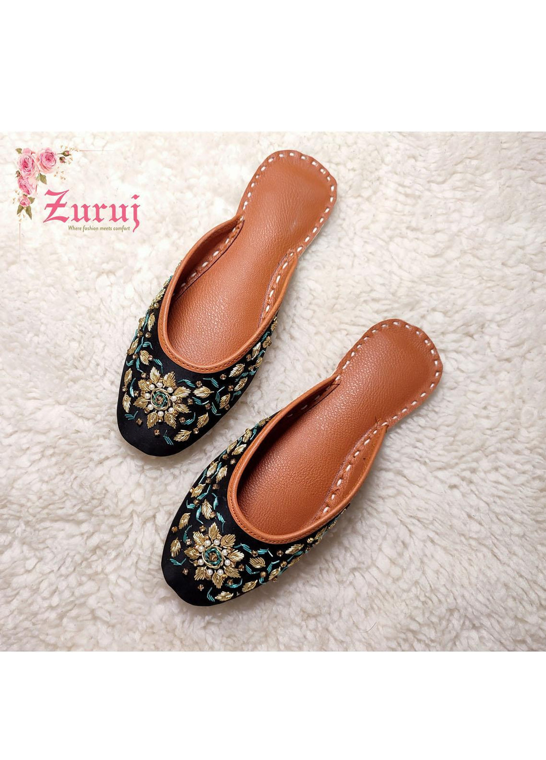 Zuruj Festive Style Backless Khussay JU-10