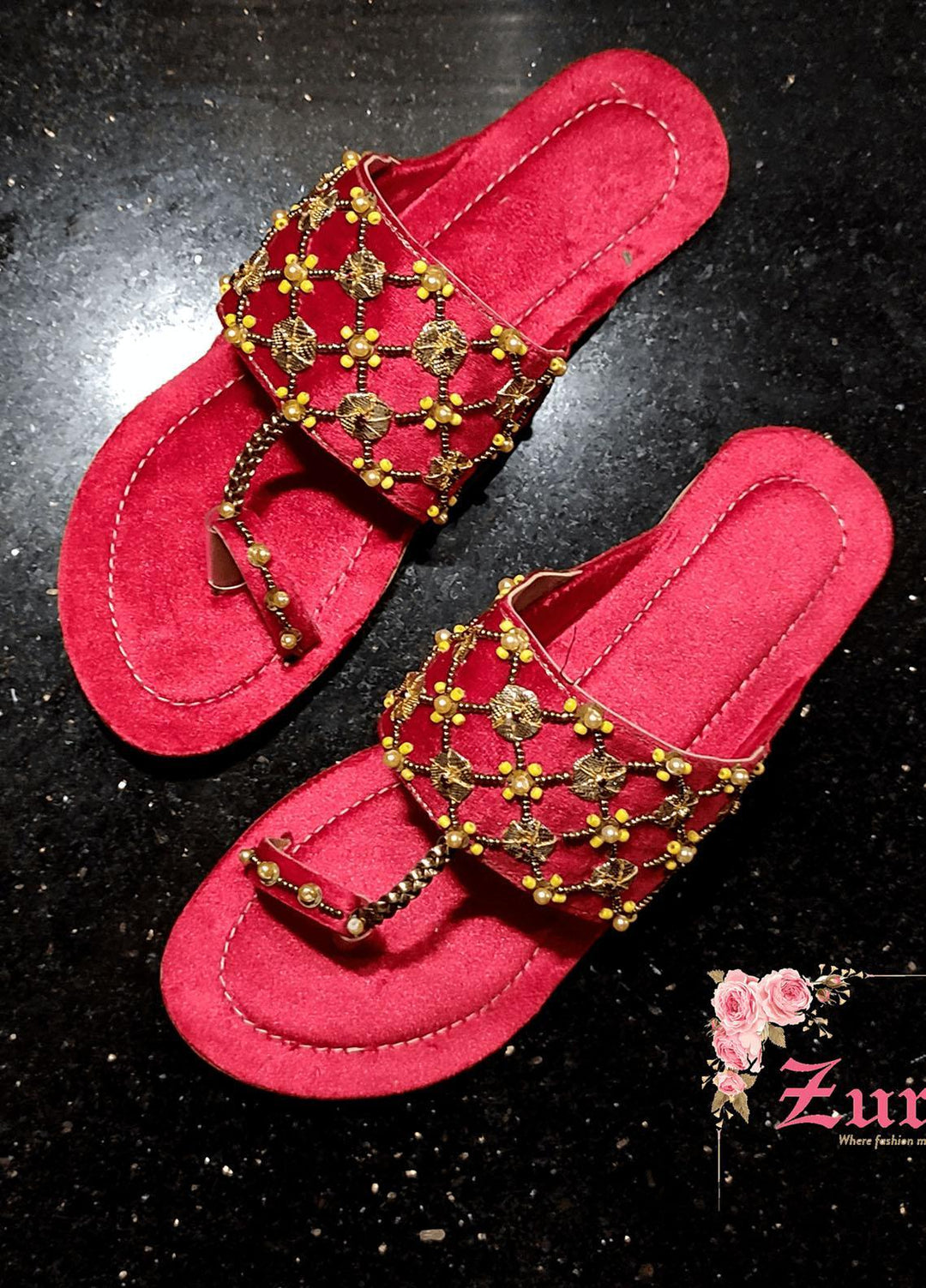 Zuruj Formal Style Kolhapuri Kl-36-Pink