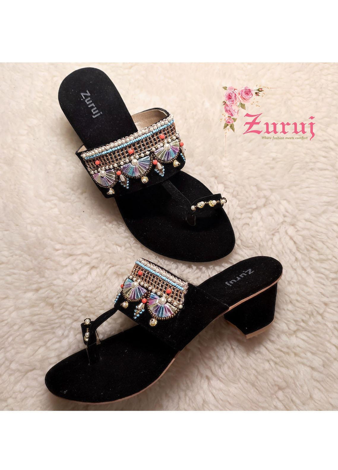 Zuruj Festive Style Sandals HL-46-Black