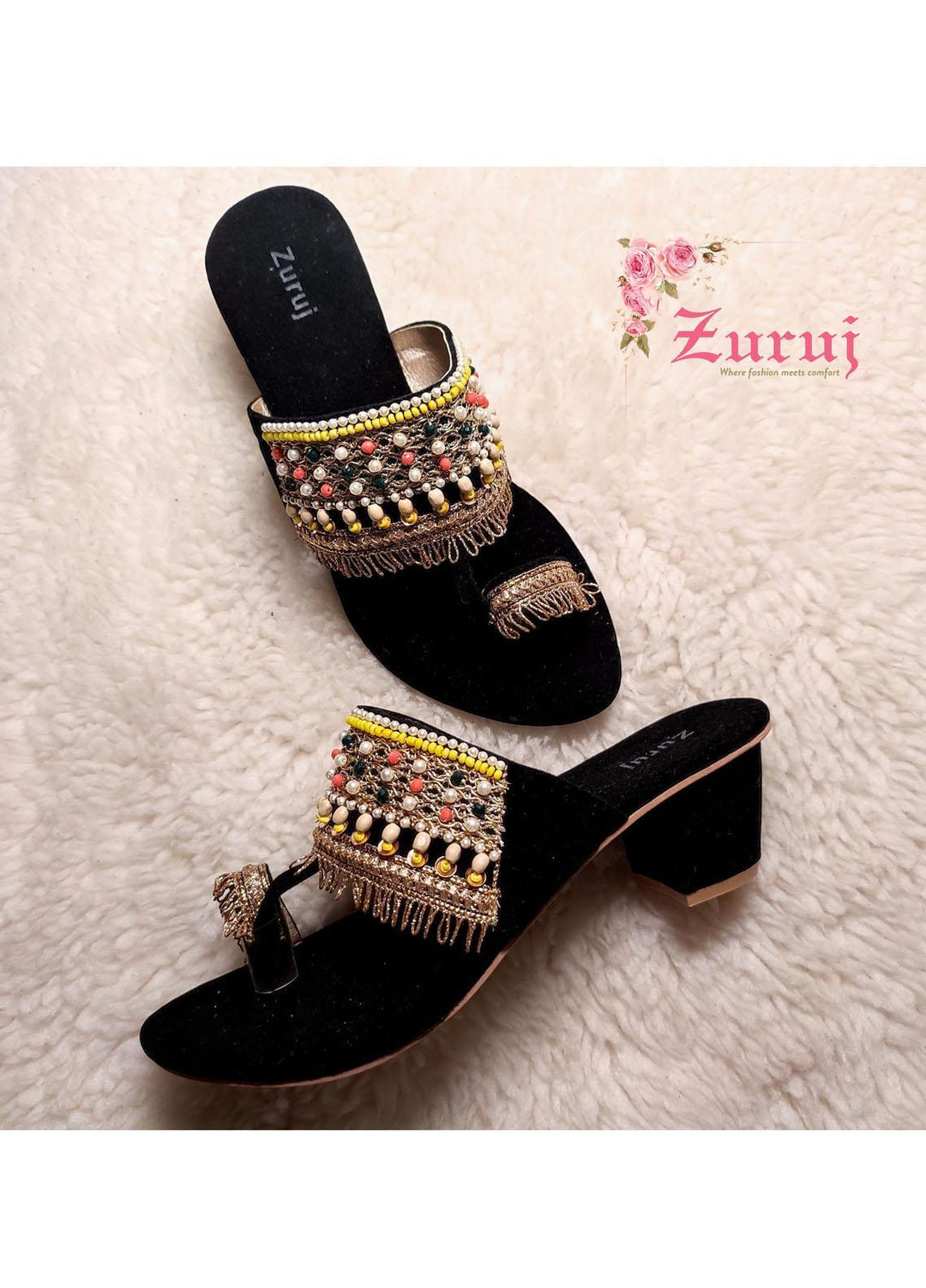Zuruj Festive Style   Sandals HL-45-Black