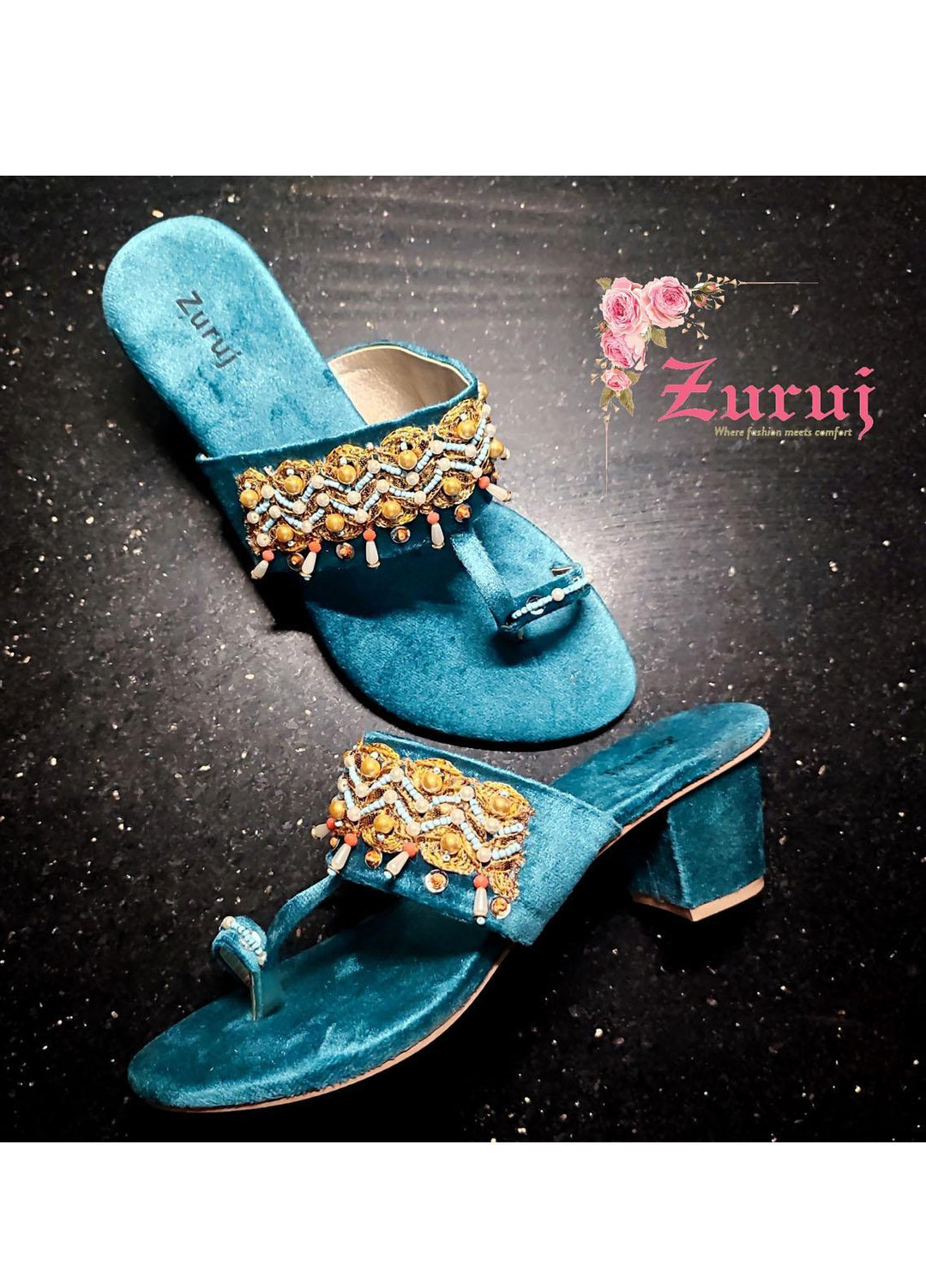 Zuruj Festive Style Sandals HL-34-Blue