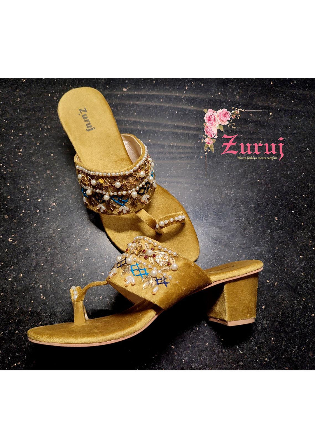 Zuruj Festive Style   Sandals HL-33-Golden