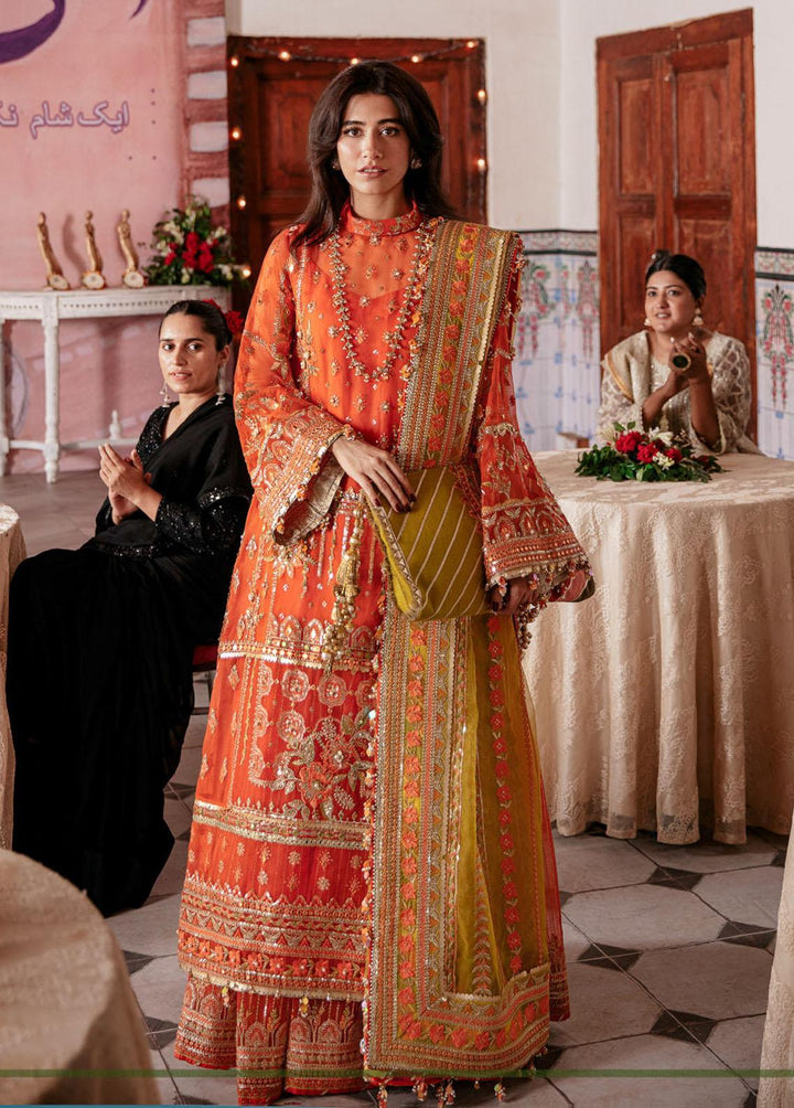 Zarlish by Mohsin Naveed Ranjha Embroidered Organza Suits Unstitched 3 Piece MNR22Z ZWU22-11 Nazia Hassan - Festive Collection