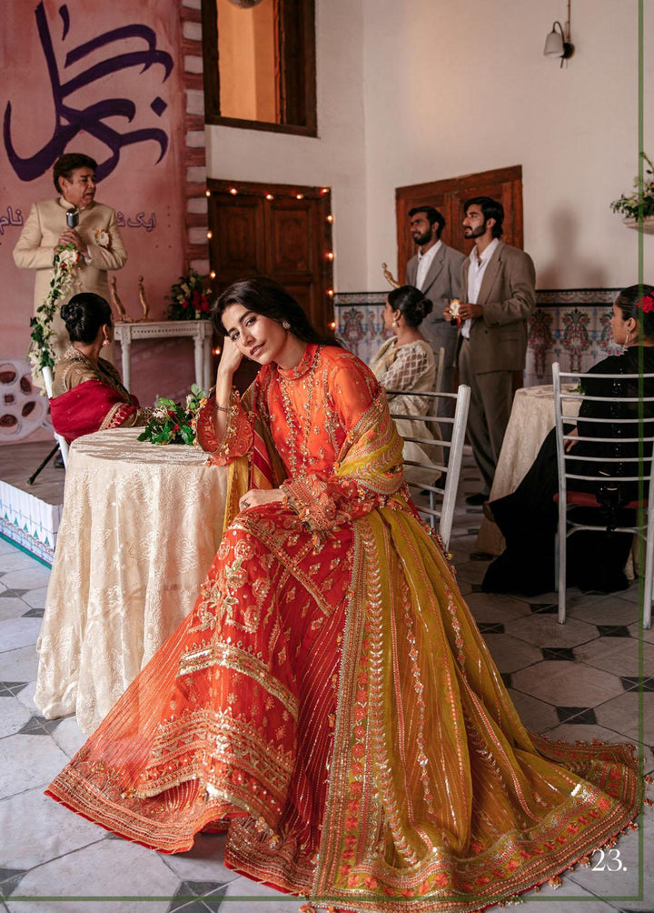 Zarlish by Mohsin Naveed Ranjha Embroidered Organza Suits Unstitched 3 Piece MNR22Z ZWU22-11 Nazia Hassan - Festive Collection