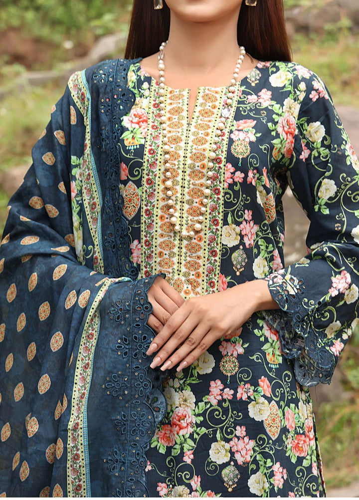 Zynah By VS Textiles Printed Chikankari Suits Unstitched 3 Piece VS23-Z2 01 - Summer Collection