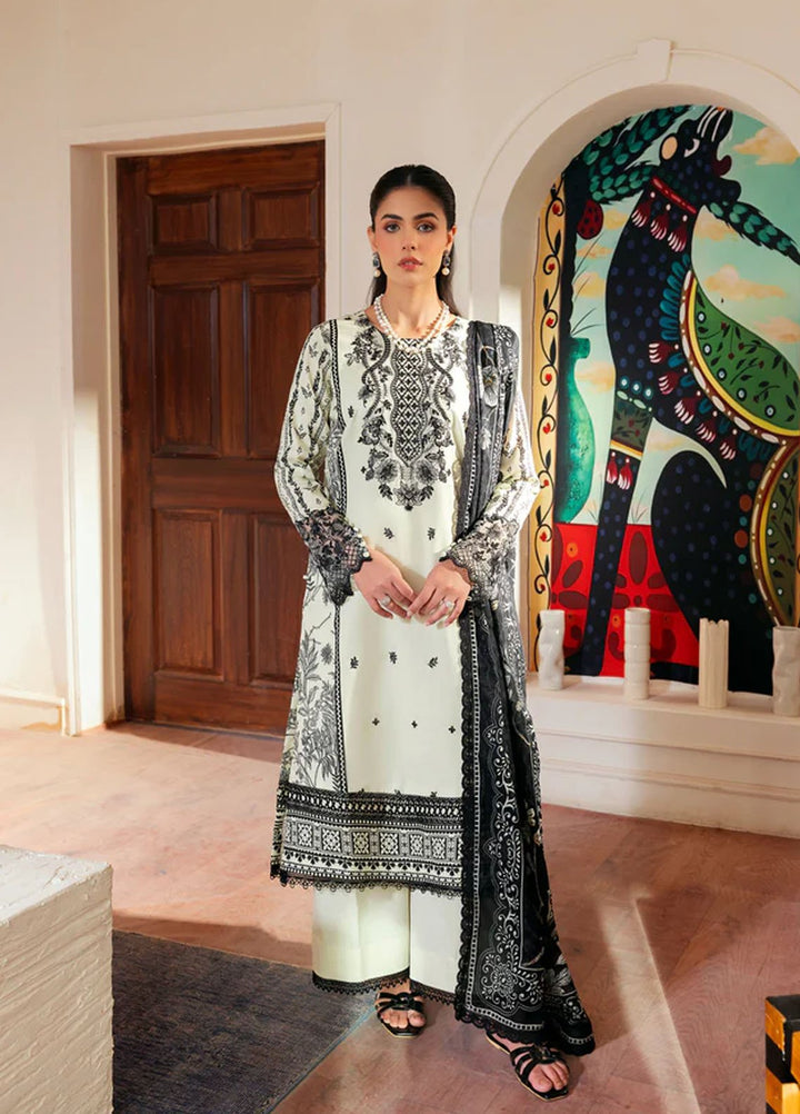 Zync by Florent Embroidered Lawn Suits Unstitched 3 Piece FL25ZDW ZY-4A - Summer Collection
