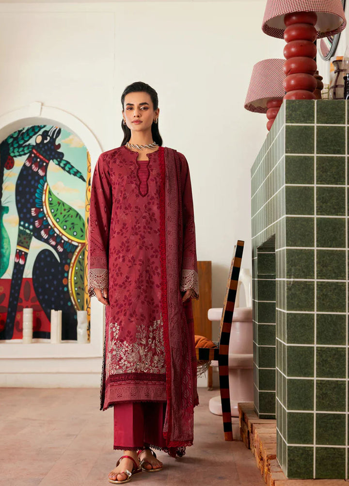 Zync by Florent Embroidered Lawn Suits Unstitched 3 Piece FL25ZDW ZY-8 - Summer Collection