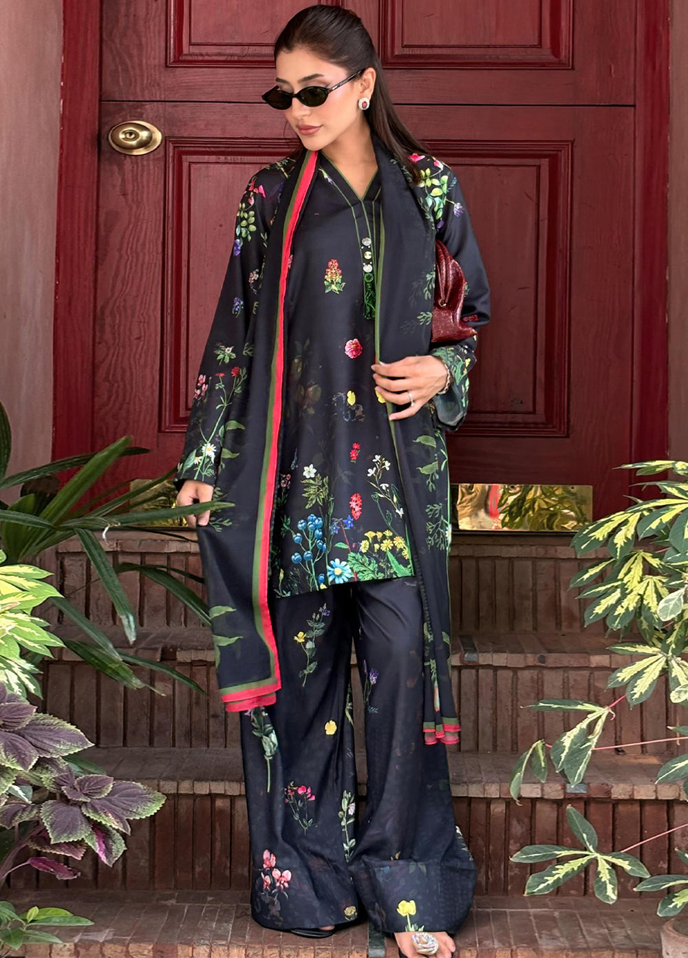 Bella Vacanza by Sahane RTW Printed Poly 3 Piece Suit PY7006 Casual Collection