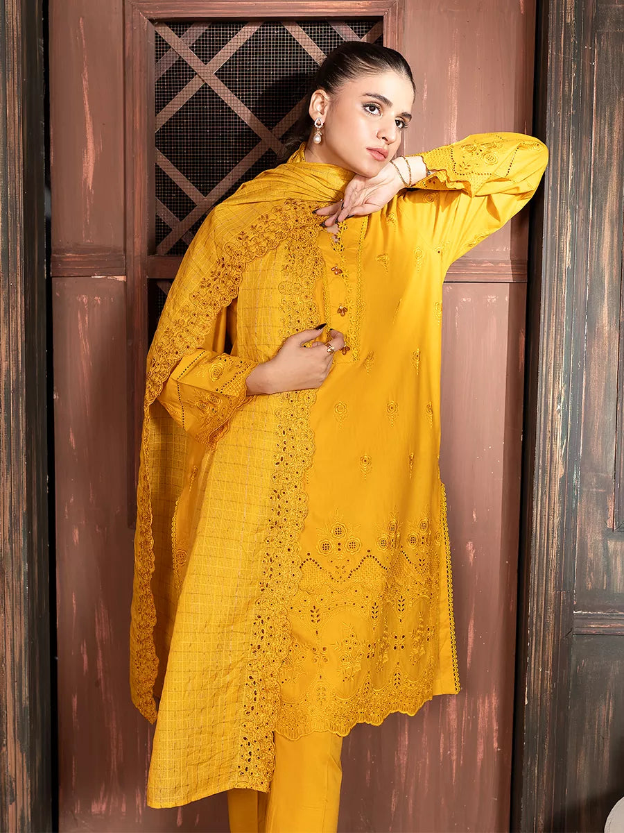 Salitex Women Embroidered Cambric 3 Piece Suit PML3PBC291 - Summer Collection