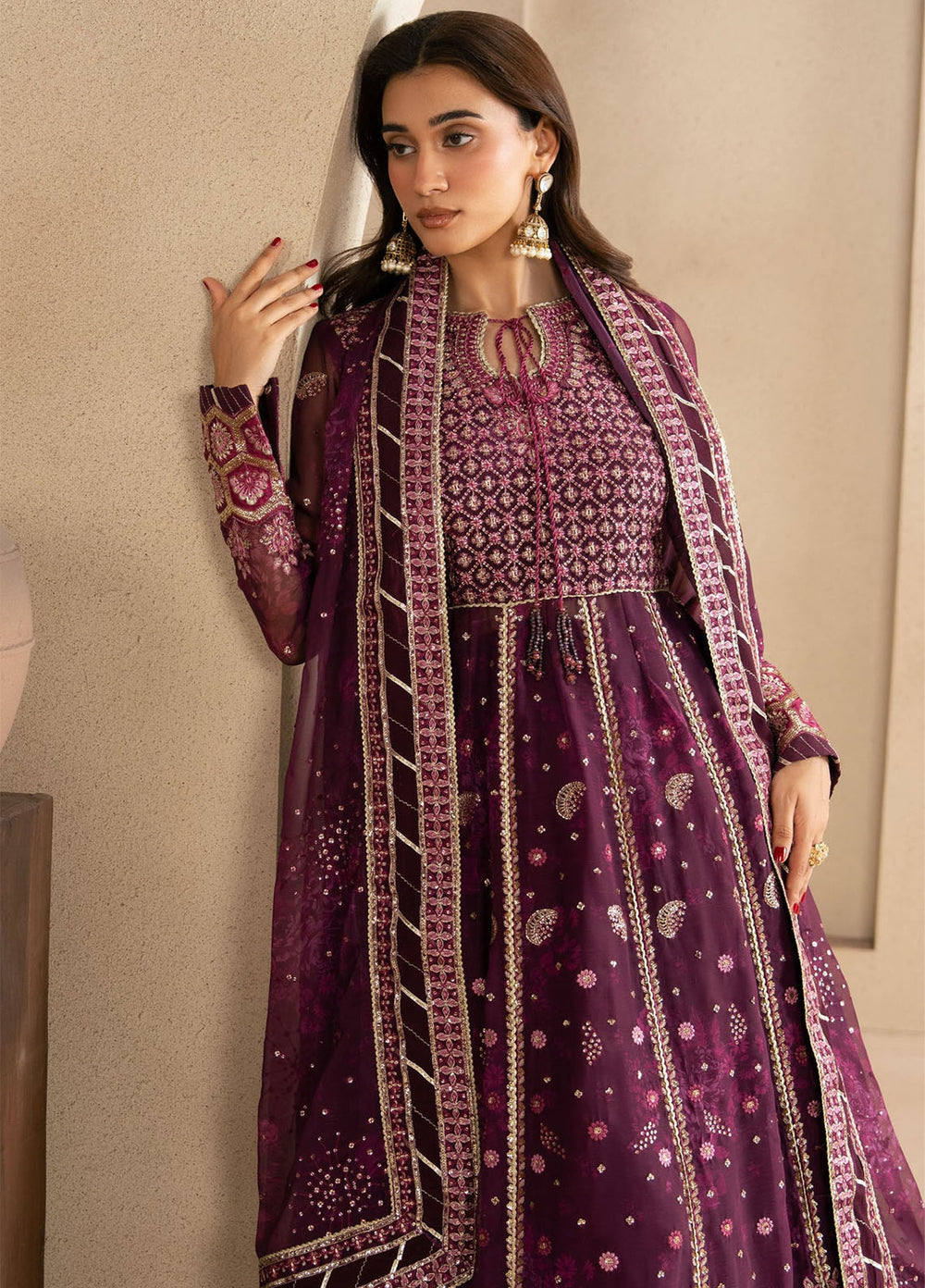 Neoma by Xenia Formals Unstitched Embroidered Chiffon 3 Piece Suit XE26UNF Yawi 01 - Festive Collection