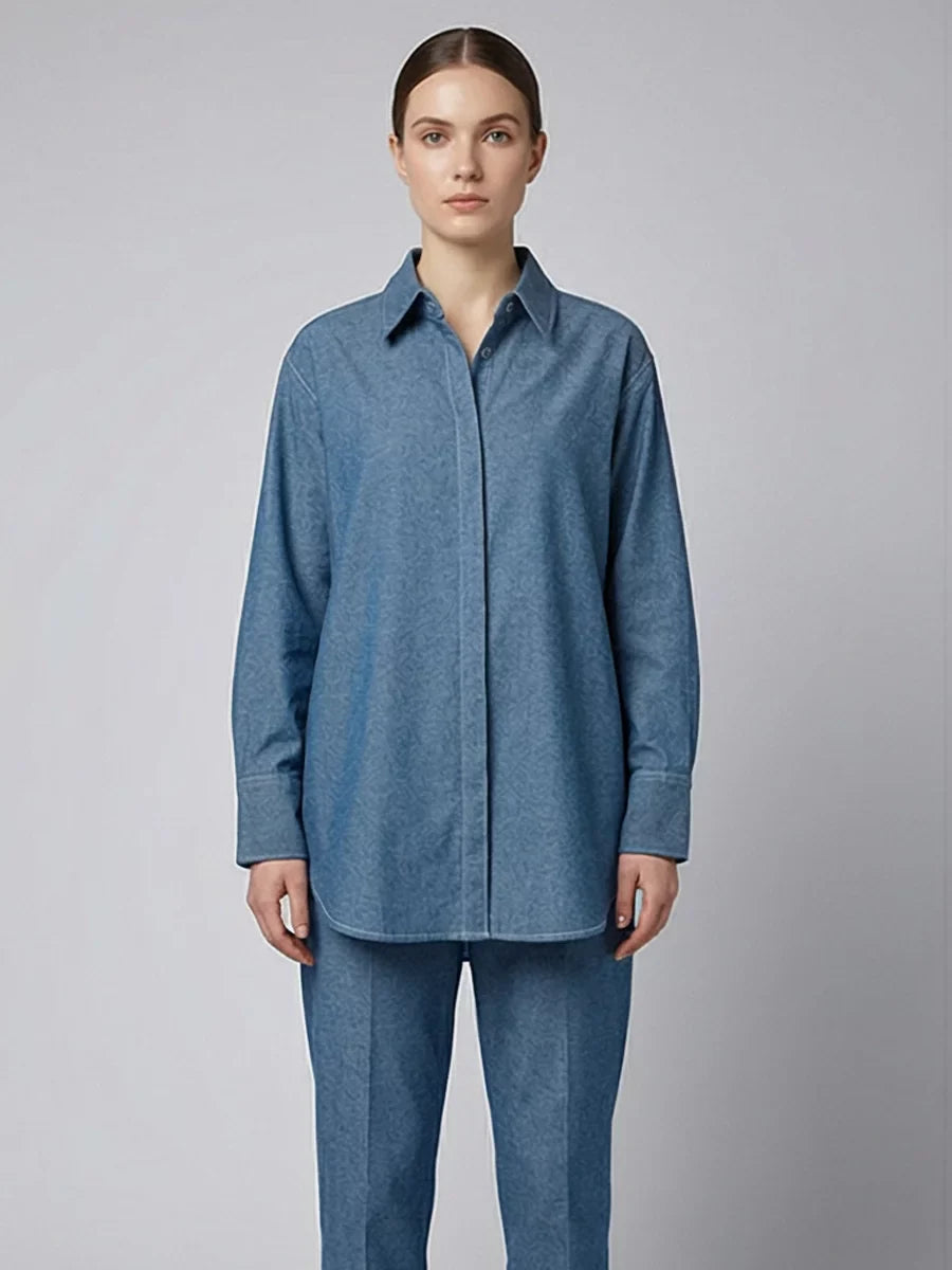 Salitex Women Solids Denim 1 Piece Shirt WP7L1PBE486 - Winter Collection