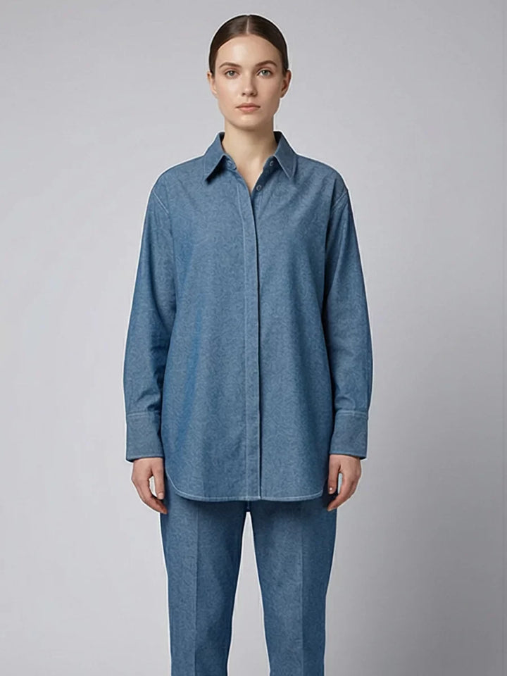 Salitex Women Solids Denim 1 Piece Shirt WP7L1PBE486 - Winter Collection