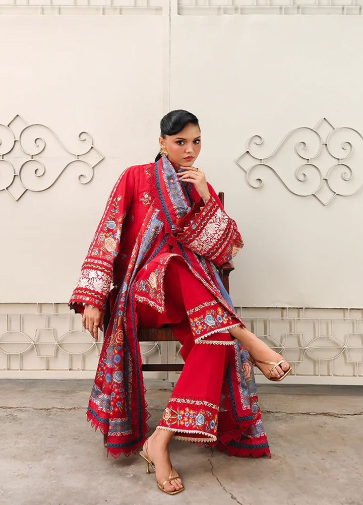 Lumina by Bin Ilyas Unstitched Embroidered Lawn 3 Piece Suit BI26UL L7 3B - Summer Collection