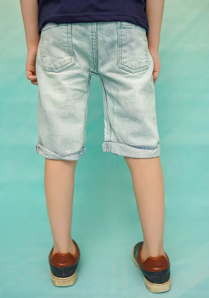 Ochre RTW Solids Denim Shorts Boys 1 Piece OBB-22 - Summer Collection