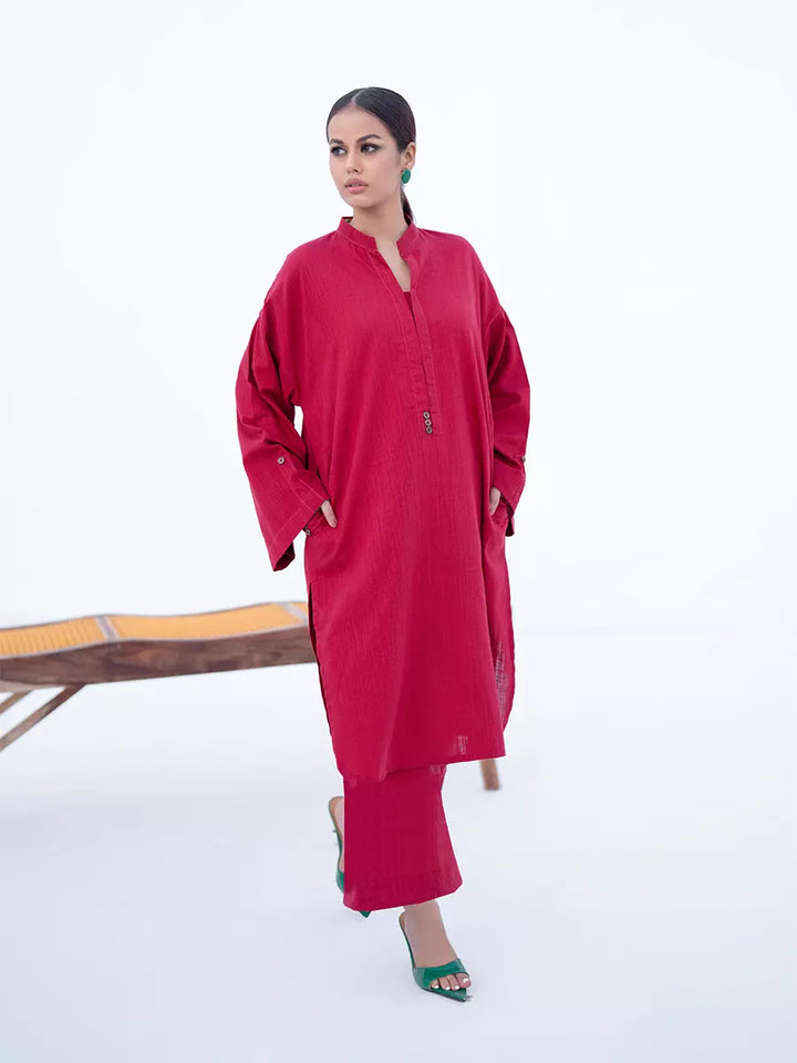 Salitex Women Solids Khaddar 2 Piece Suit SPW6BS125-B - Winter Collection