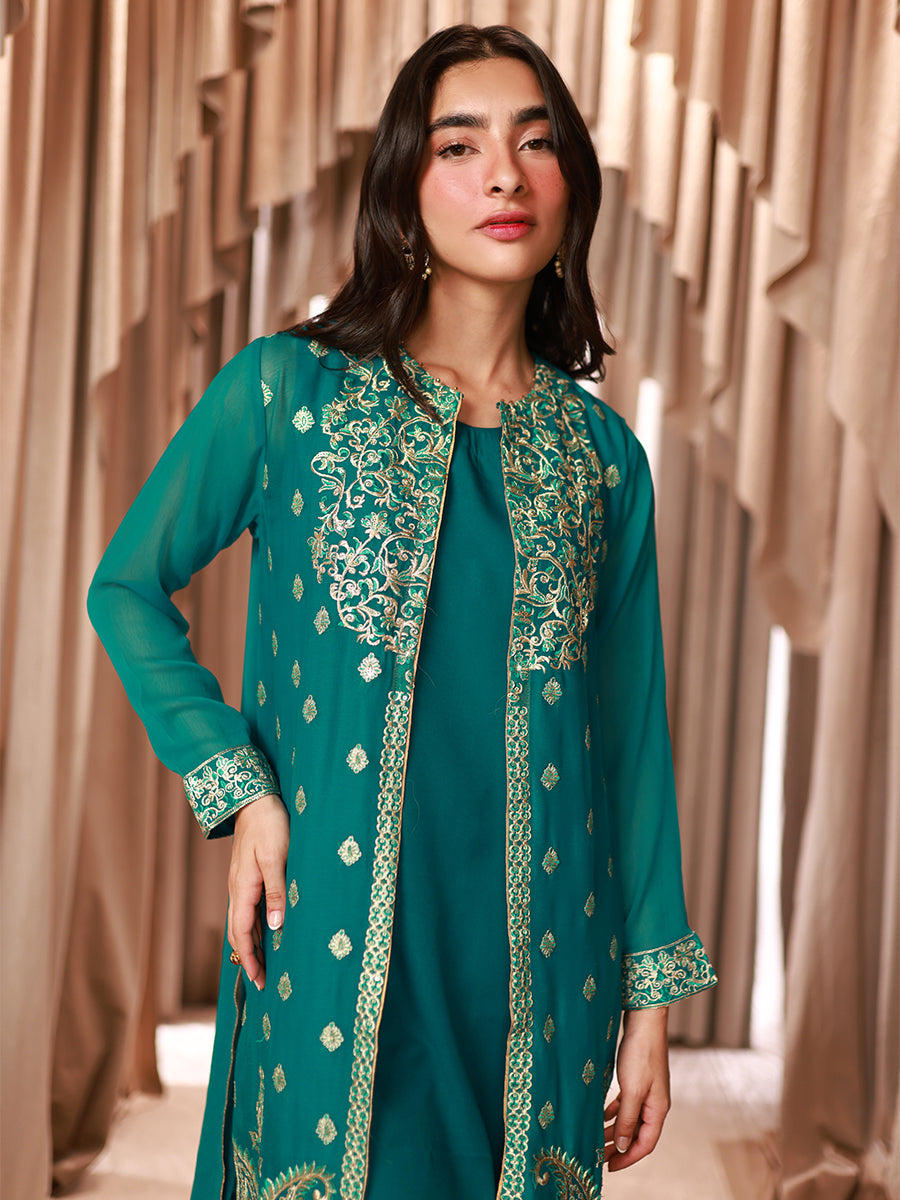 Salitex Women Embroidered Chiffon 2 Piece Suit L-00019 - Summer Collection