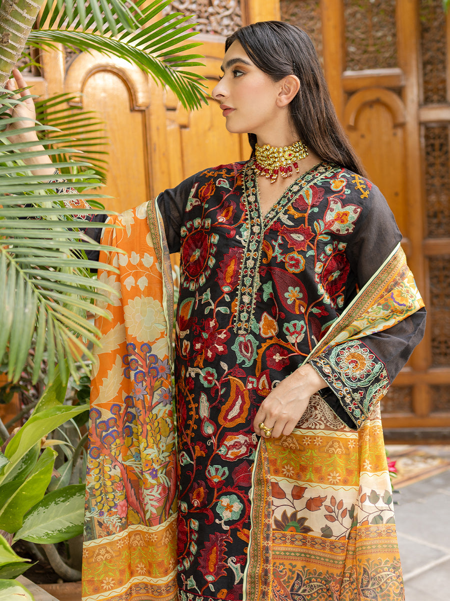 Salitex Women Embroidered Organza 3 Piece Suit WRS3SA24AN24 - Summer Collection