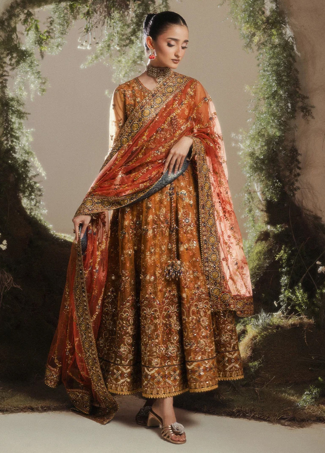 Aik Shaam by AIK Atelier Unstitched Embroidered Net 3 Piece Suit AIK26UAS C2606 - Wedding Collection