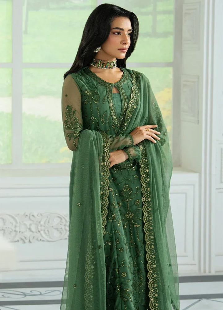 Inara by Zarif Embroidered Net Suits Unstitched 3 Piece ZR25UF ZRI-07 Aslaan - Formals Collection