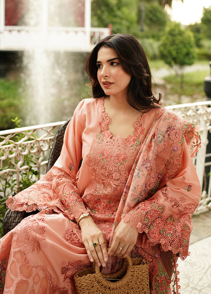 Elaf Premium Unstitched Embroidered Lawn 3 Piece Suit EL26ULF Endless Love ELQ-5A - Festive Collection