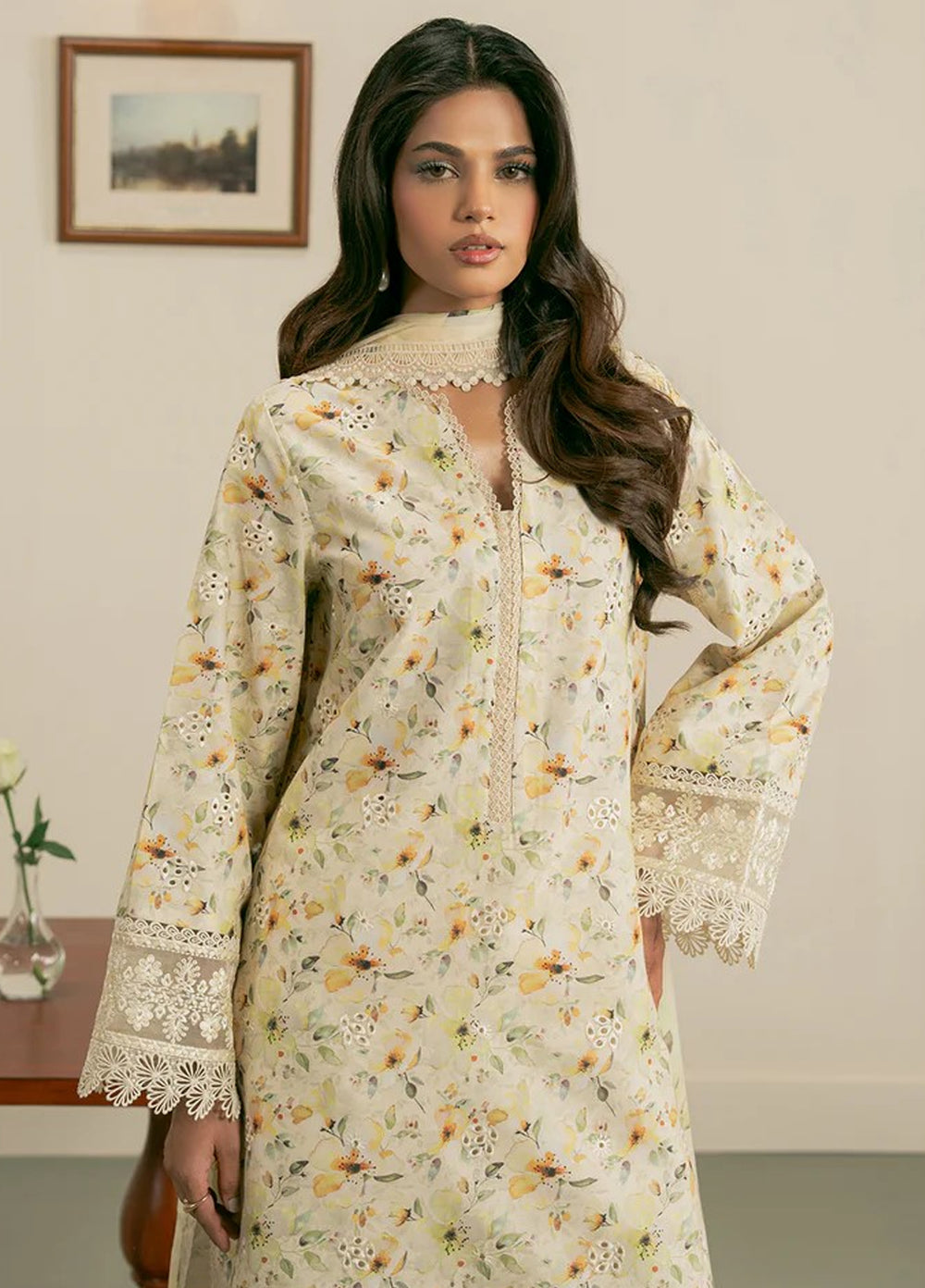 Zephyr by Ayzel Unstitched Lawn Embroidered 3 Piece Suit AAF26UZ D-1  Solea - Summer Collection
