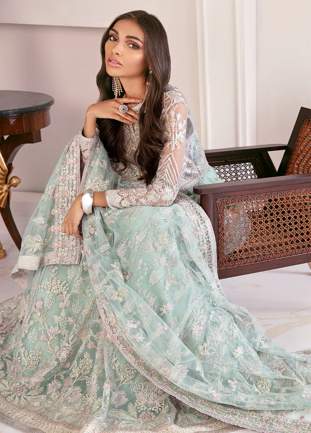 Chantelle by Baroque Unstitched Embroidered Net 3 Piece Suit BQ26UFC BQU-CH08-D10 - Festive Collection