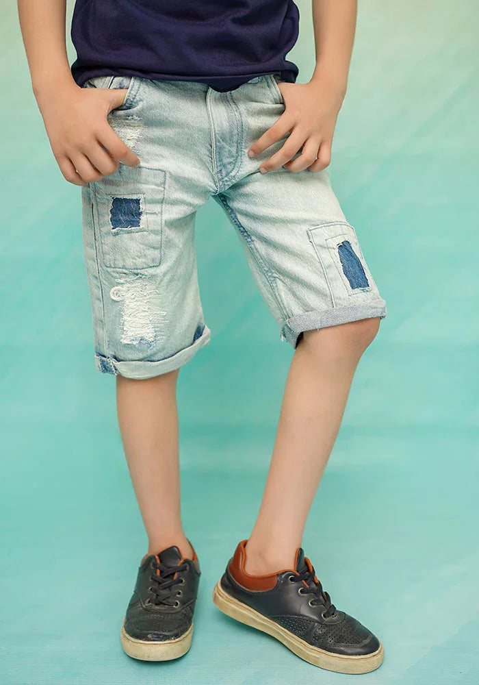 Ochre RTW Solids Denim Shorts Boys 1 Piece OBB-22 - Summer Collection