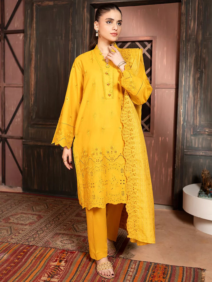 Salitex Women Embroidered Cambric 3 Piece Suit PML3PBC291 - Summer Collection