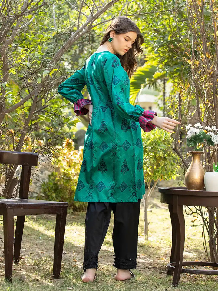 Salitex Women Printed Silk 1 Piece Shirt CPS23DC012 - Summer Collection