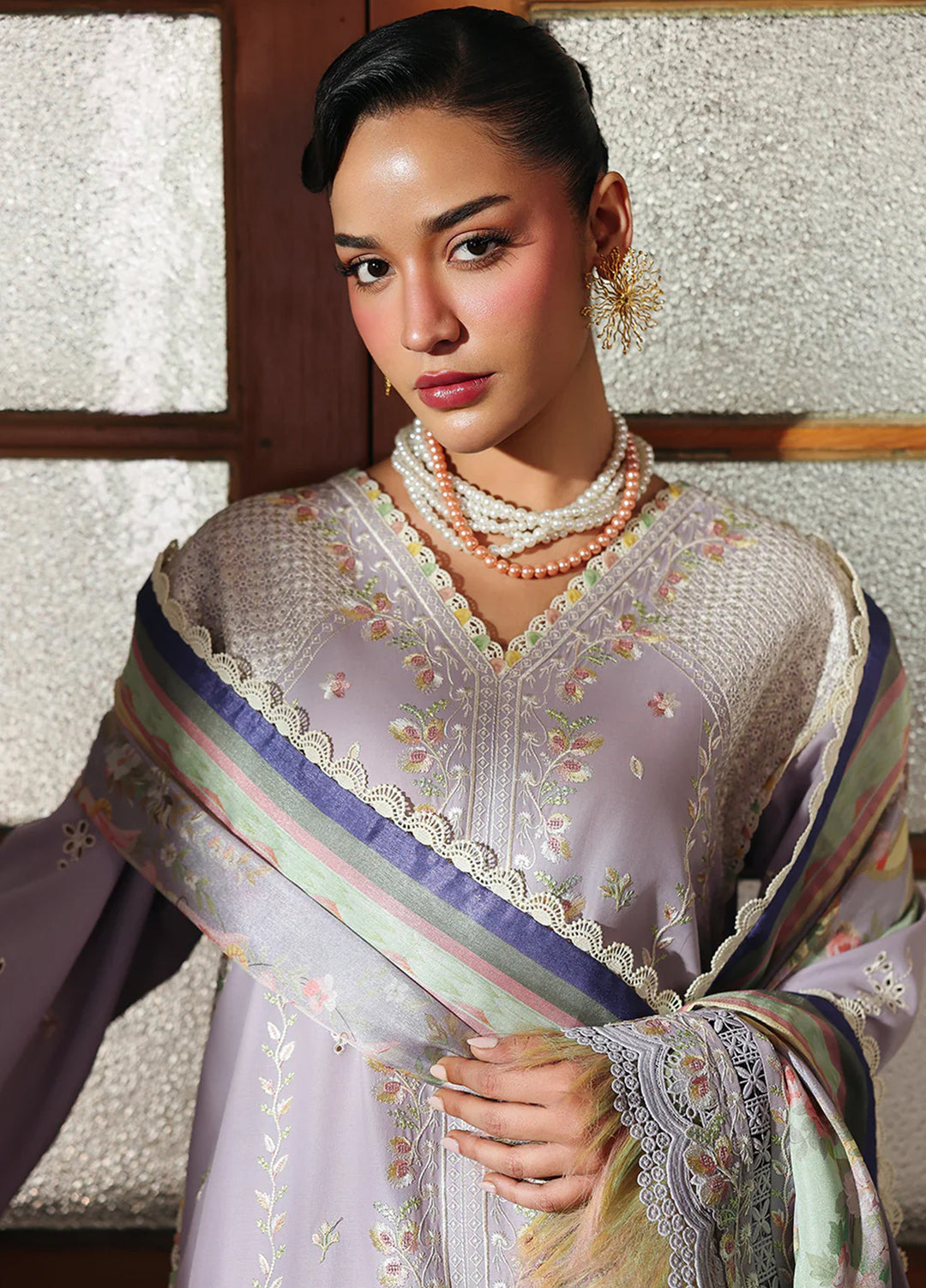 Lumina by Bin Ilyas Unstitched Embroidered Lawn 3 Piece Suit BI26UL L7 5A - Summer Collection