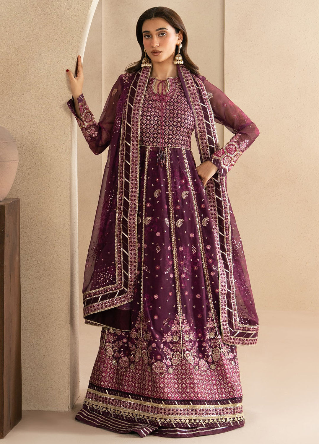 Neoma by Xenia Formals Unstitched Embroidered Chiffon 3 Piece Suit XE26UNF Yawi 01 - Festive Collection