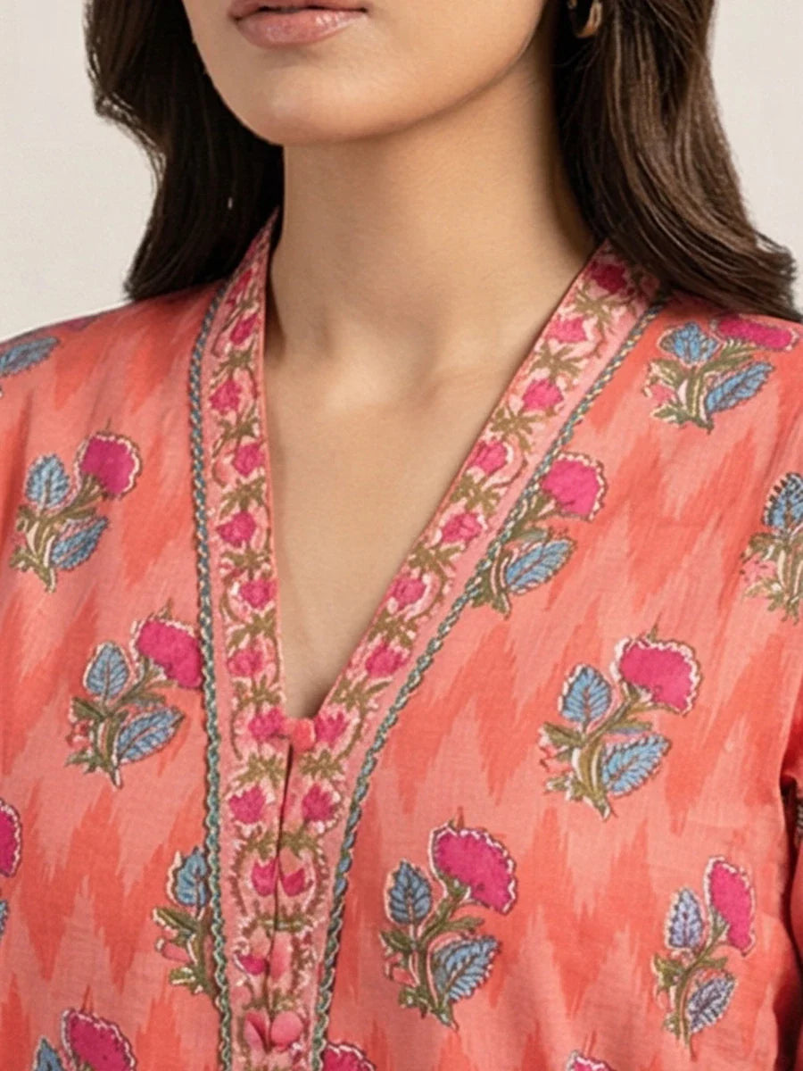 Salitex Women Printed Cross Hatch 2 Piece Suit SPL2PEC037-A - Summer Collection