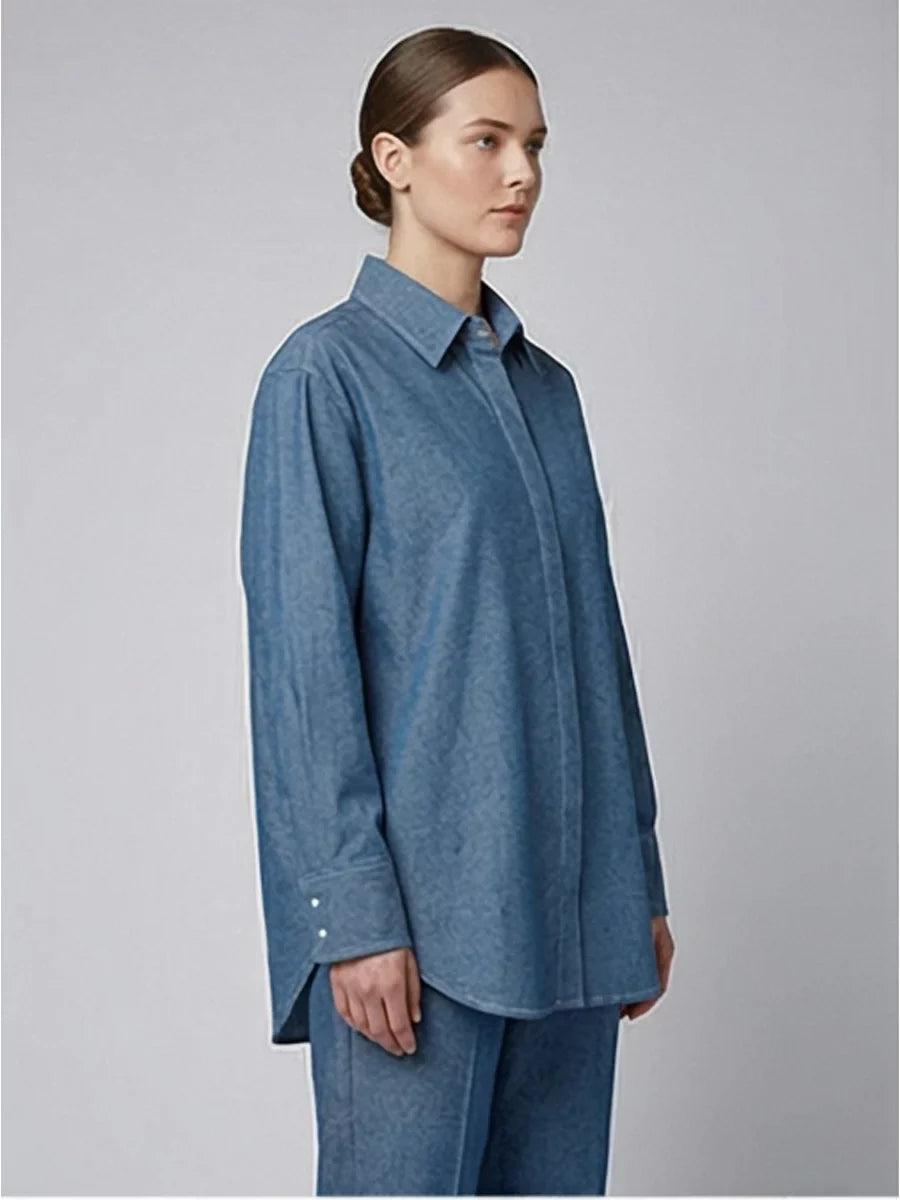 Salitex Women Solids Denim 1 Piece Shirt WP7L1PBE486 - Winter Collection