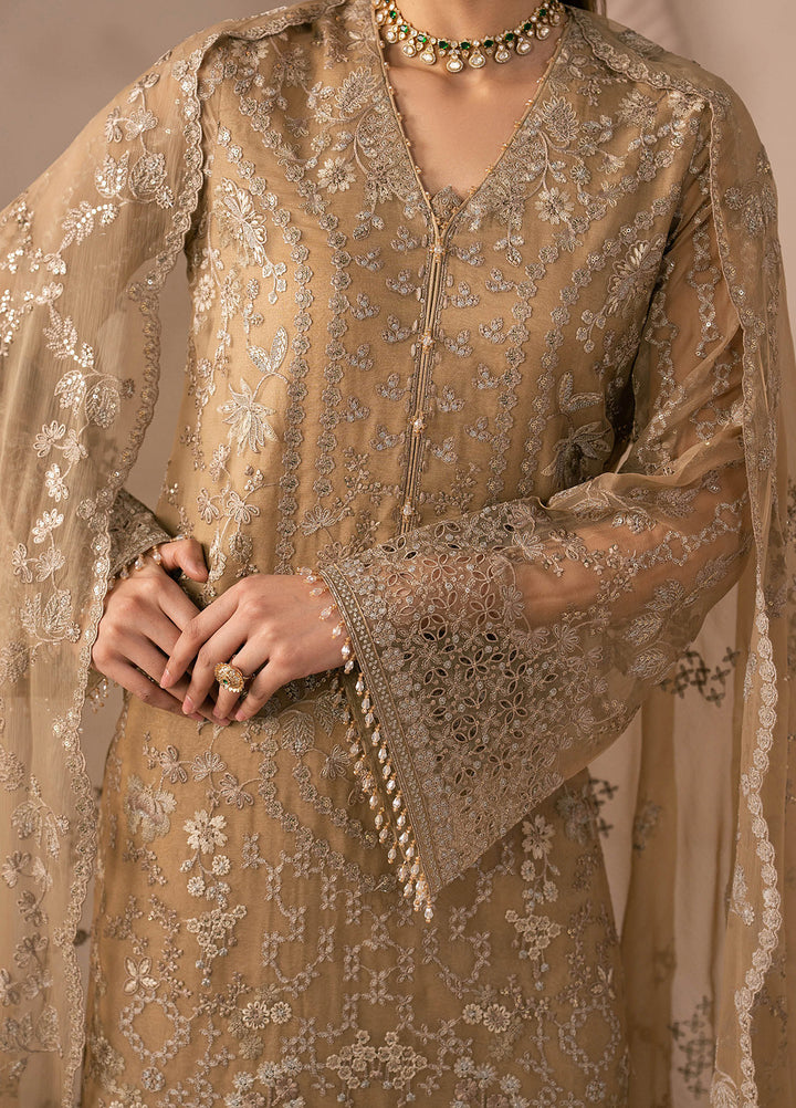 Lamisah by Lavish Premium Unstitched Embroidered Chiffon 3 Piece Suit LVP26UCL Golden Charm - Festive Collection